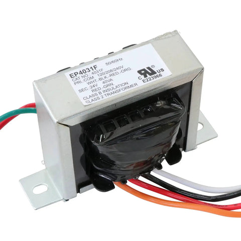 Two Pack EI Isolation Transformer For HVAC Controls 120/208/240V Primary 24V Secondary 40 VA Class 2 With Foot Mount Replacement