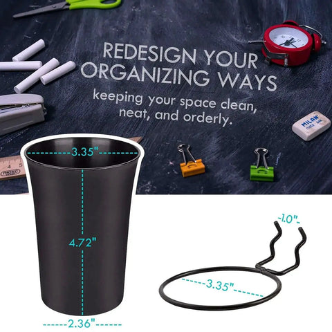 Six Pack Pegboard Cups With Loops For Pegboard Organization Cup Holders Black Durable Plastic For Garage Workshop