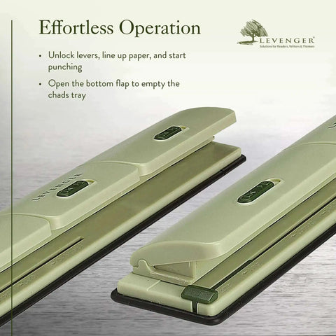 Effortless operation of Circa 1 2 3 Portable Discbound Hole Punch Ultra Lightweight Mini Paper Puncher for disc notebooks