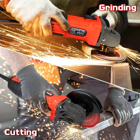 Beast Mode Four And A Half Inch Angle Grinder With Eleven Thousand RPM And Four Amp Motor cutting and grinding metal