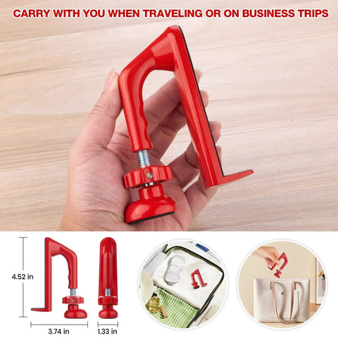 Heavy Duty Adjustable Door Stopper For Home Hotel And Travel Anti Theft Door Blocker For Women Safety Stainless Steel Body