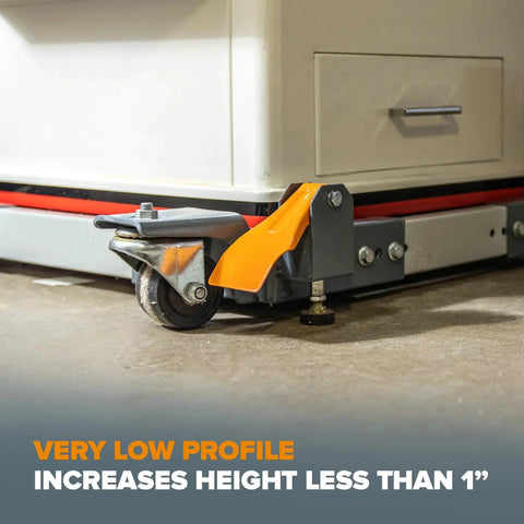 Heavy Duty Mobile Base For Table Saws And Power Tools With Omni Directional Caster Wheels and Universal Tool Stand, PM 3550, close-up