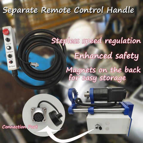 Portable Boring Machine With Control Handle For Excavators And Cranes 110V, detachable head, remote control handle view.