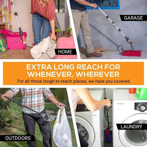 36 Inch Folding Reacher With Magnetic Tips And 360 Degree Rotating Jaw For Seniors and Disabled used in home, garage, outdoors, laundry