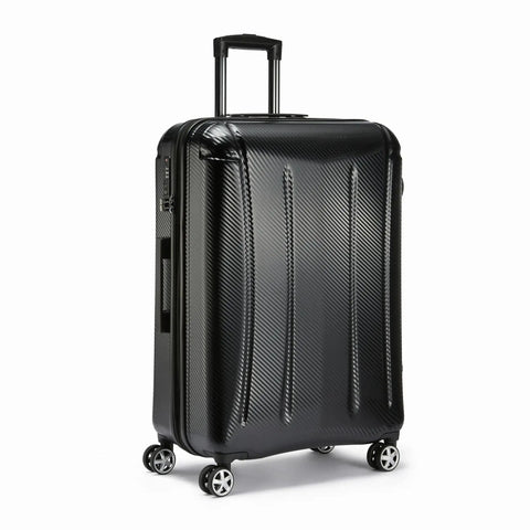 30 Inch Hardside Spinner Luggage With TSA Lock, Lightweight Expandable Suitcase, Scratch-Resistant Exterior, 97 Liter Capacity, Black Amazon Basics