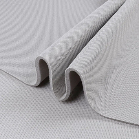 Light grey mesh headliner fabric with foam backing for all vehicles, size 60x40, folded to show texture and material quality.