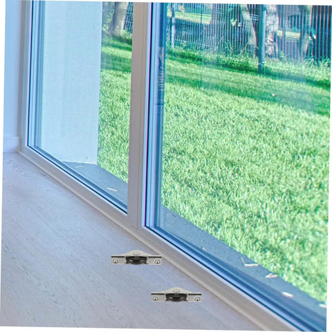 4 Pieces Sliding Door Wheel Pulley Track Roller Set For Wardrobe And Cabinet Doors Heavy Duty Steel And Nylon Hardware