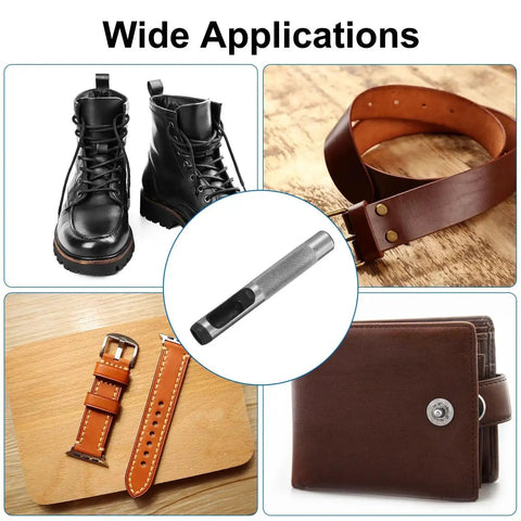 Leather Round Hole Punch 10mm Hollow Cutter For Belts And DIY Leather Craft tool with boots, belt, watch strap, and wallet