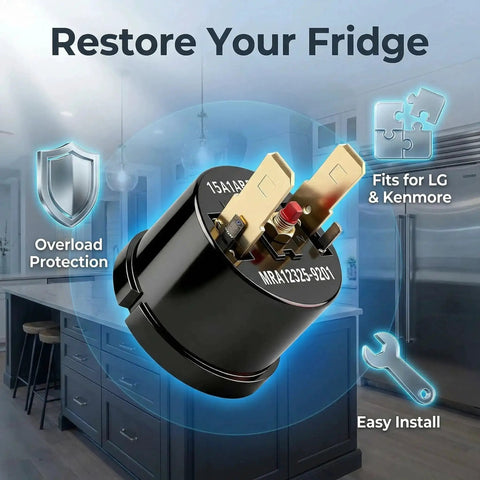 Two Pack 6750CL0001D 3 Pin Refrigerator Compressor Overload Protector For LG And Kenmore Refrigerators Freezers