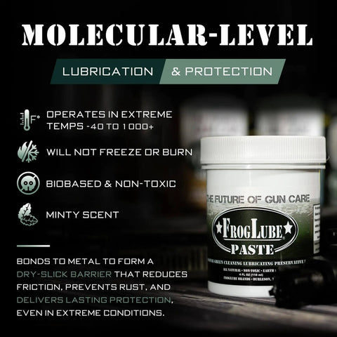 Heavy Duty Gun Lubricant Paste For Firearms With Metal Bonding Tech Non Toxic 4oz Rugged Gun Grease That Fights Wear Rust And Corrosion Bonds To Metal On Heat Navy SEAL Developed