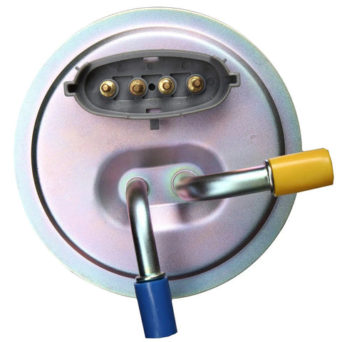 Fuel Pump Module Assembly Fits Ford Ranger Standard Cab And Mazda B Series Trucks With 2.3L Four Cylinder 2.9L V6 3.0L V6 And 4.0L V6 Engines Drop In Ready Sending Unit Replacement From 1989 Through 1997, top view of connector and tubes visible