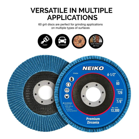 Zirconia Flap Discs For Four And A Half Inch Angle Grinder 60 Grit T29 Angled Flapper Wheel Seven Eighth Inch Arbor