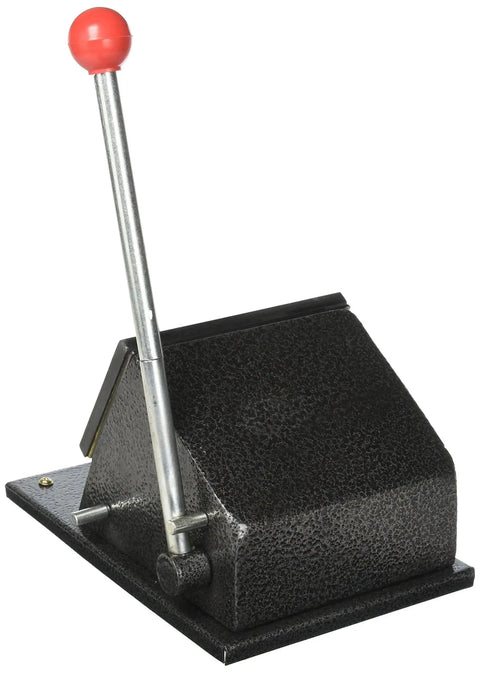 Heavy-Duty Manual Corner Cutter with red handle for credit cards and IDs with round corners, PVC card cutter for passport photos and business cards.