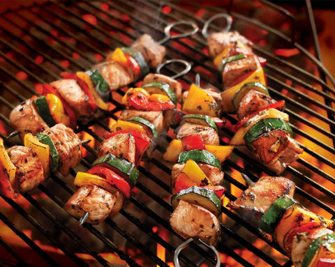 10 Inch Stainless Steel Square BBQ Skewers Set 12 Pack With Ring Tip Handles For Easy Grilling Grill Outs Kebabs Kabobs And Veggies