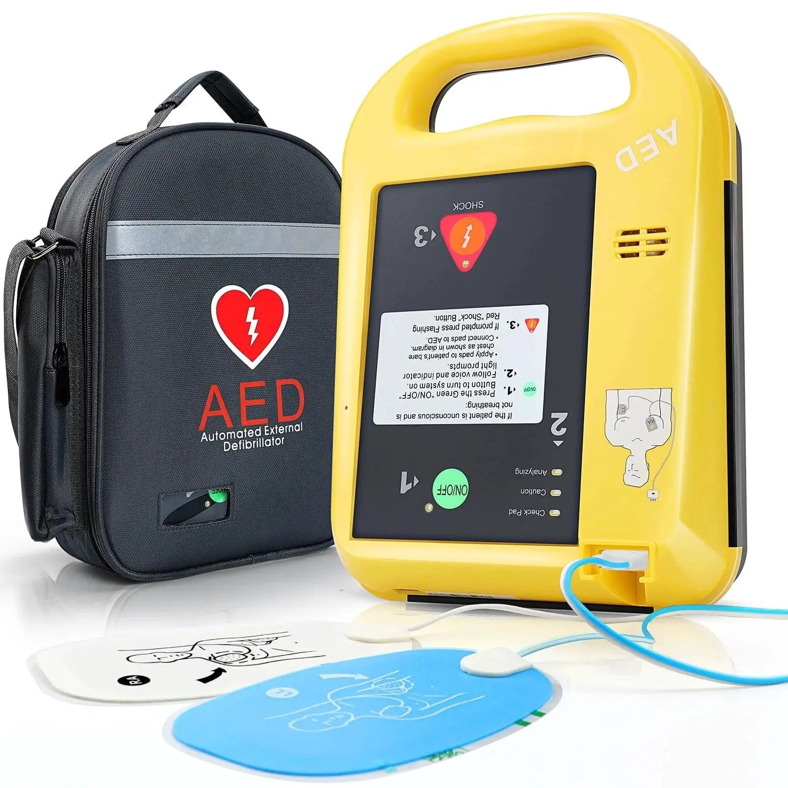 Portable AED Defibrillator for Home - Compact Life Sav...