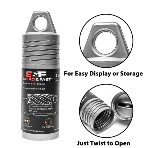 Beast Mode Annular Cutter for Magnetic Drill Press 5 Eighths Inch Diameter 1 Inch Depth HSS M2AL Steel CNC Machined Precision Drill Bit packaging
