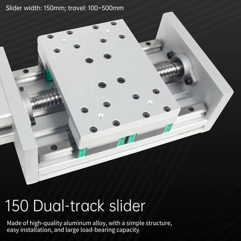 XC150 CNC Linear Stage Motion Actuator XYZ Axis Cross Sliding Table With 1605 Ballscrew and dual linear slide rails in aluminum