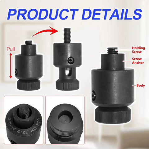 Stainless Steel Screw Anchor Expander For Caulking Anchors Size 3/8-16 Compatible With Greenlee 84305 Power Drill Part.