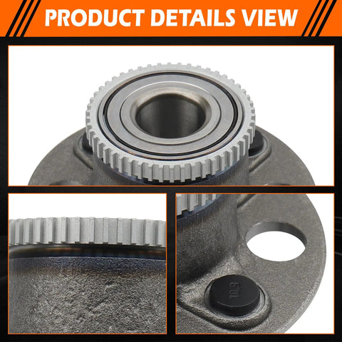 Close-up view of drop-in replacement Rear Wheel Hub And Bearing Assembly For Acura EL 2001 2002 2003 2004 2005 And Honda Civic 2001 2002 2003