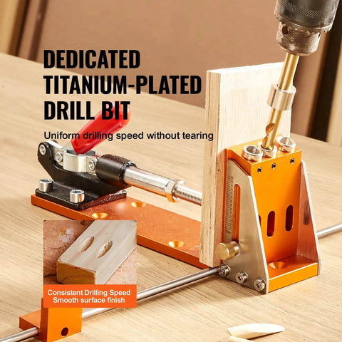 34 Piece Pocket Hole Jig Kit With Toolbox Adjustable Versatile Pocket Hole Jig Set Featuring 11 Inch C Clamp Fixtures