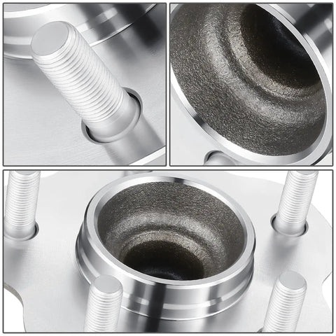 Rear Wheel Bearing Hub Assembly For Infiniti JX35 QX60 Nissan Altima Maxima Murano Pathfinder 2007 2022 Driver Or Passenger Side Bare Steel Replacement With Pre Installed Bearing And Ready To Install close-up view