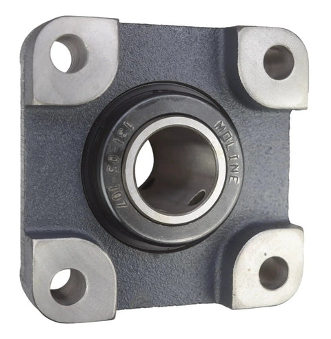 Heavy Duty 1-7/16 Inch Type E Four Bolt Flange Bearing 19311107 built tough front view