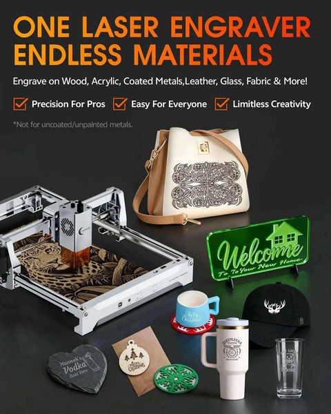 Dope 12W Laser Engraver And Cutter For Wood Metal Acrylic Glass Stone With 7.9 by 11.8 Inch Bed Perfect For DIY CNC Projects