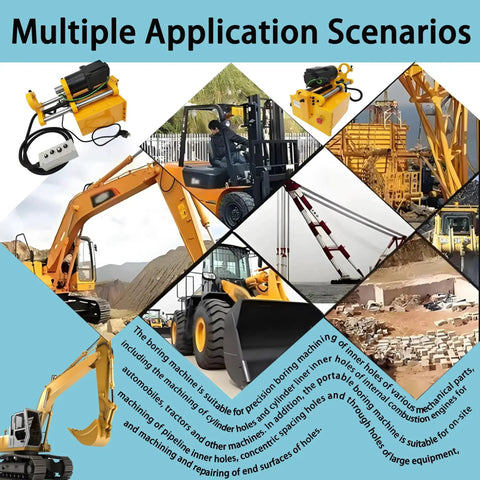 Pro-Grade Portable Precision Boring Machine for heavy machinery on-site drilling and repair bores 45-180mm application use