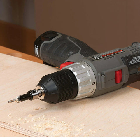 Carbide Tipped Countersink Set With Brad Point Pilot on drill, suitable for clean countersinks in hardwood, size seven screws.