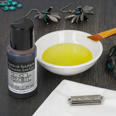 Extended Life Liver Of Sulfur Gel For Patina Finishes On Silver Copper Bronze Jewelry And Metal Art Projects 1 Fluid Ounce Bottle