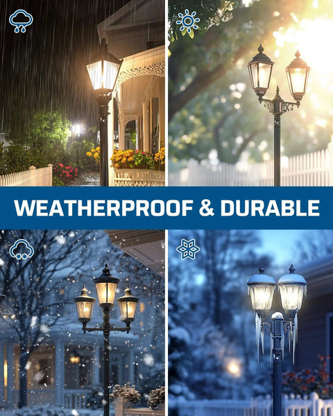 Outdoor Post Light Dusk To Dawn Sensor Switch For Auto On Off Photoelectric Control for outdoor lighting in various weather conditions