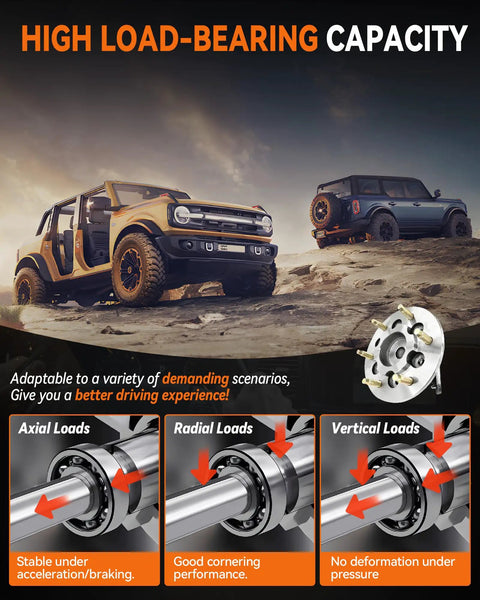 Vehicles showcasing high load-bearing capacity alongside 2 Pack Front Wheel Bearing Hub Assembly 515108 Fits Chevy Colorado 2004-2008 And GMC Canyon 2004-2008 With ABS 6 Lug Replacement Wheel Hub For Isuzu I-370 2007-2008 Built Tough.