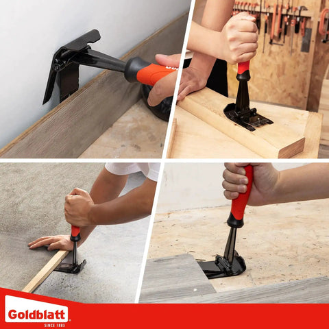 Trim Removal Tool For Baseboards Molding And Flooring No Damage Surface Protection Heavy Duty Pry Bar Multi Tool in use