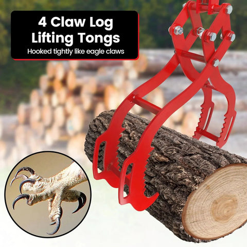 32 Inch Heavy Duty Log Tongs With Serrated Claw Eagle Design Lifting Up To 2700 Lbs for gripping logs
