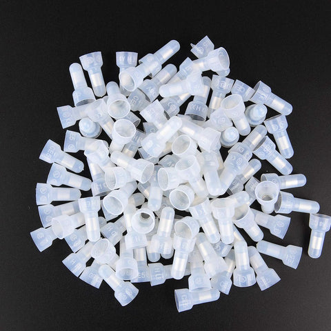 Nilight 50036R closed-end translucent nylon crimp terminals kit, 300 pcs, for 22-16/16-14/12-10 gauge automotive wiring