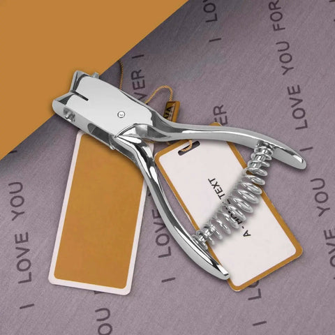Tough As Nails Heavy Duty Handheld Hole Punch For ID Cards And Plastic PVC Cardstock Cardboard Built With Zinc Alloy, Sharp Blade Edge And Spring Action, Oval Slot Design For Clean Precise Holes Every Time
