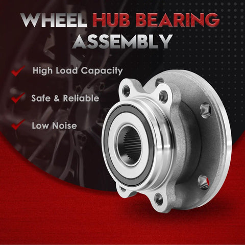 2 Pack Front Wheel Bearing Hub Assembly Replacement For Audi And VW Cars With ABS 5 Lug Fits A3 Quattro TT Beetle CC Golf GTI
