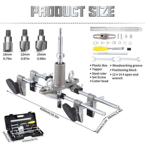 Pro Grade Mortise Lock Jig For Wooden Doors Easy Setup Door Lock Installation Kit With 18mm 22mm 25mm Tungsten Steel Cutter Blades