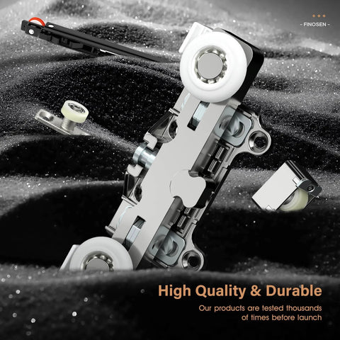 36 Inch Concealed Sliding Barn Door Hardware Kit With Soft Close Aluminum Track Invisible Floor Guide Wall Mount System components.