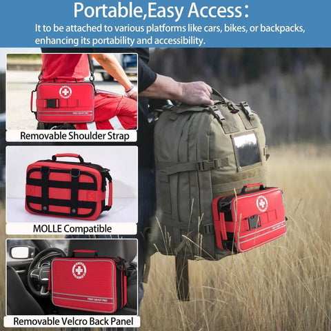 Comprehensive Home First Aid Kit With 324 Piece Medical Supplies For Emergency Trauma Car Camping Waterproof Survival Gear