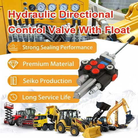 Hydraulic Control Valve With Float, 2 Spool, 11 GPM Directional Valve For Log Splitters, Tractors, And Loaders by JAHEZYAN