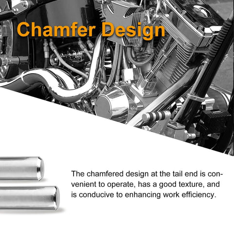 Chamfer design displaying heavy-duty 25Pc stainless steel dowel pins set, 5mm diameter by 25mm length, 304 grade, corrosion-resistant.