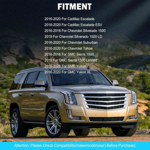 AMCCM 12-pc front control arms and ball joints suspension kit for Cadillac Escalade and Chevrolet Silverado, gold SUV