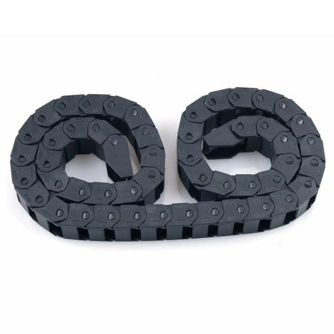 Drag Chain Cable Carrier 15x20mm Internal Size 1m Length Plastic Semi Enclosed Wire Guide for CNC Machines and Robotic Systems