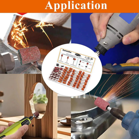 Pro Grade Dremel Sanding Bits Kit With 64 Pieces And 42 Aluminum Oxide Grinding Stones 1/8 Inch Shank Includes Sanding Drums for metal and wood