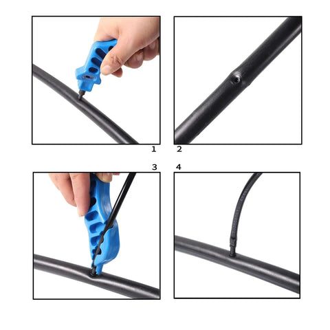 2 In 1 Drip Irrigation Tubing Hole Punch Tool Set For Easier One Quarter Inch Fitting And Emitter Insertion Pro Punch Tools For DIY Garden Irrigation High Quality Plastic And Metal Construction used to perforate tubing and insert fittings.