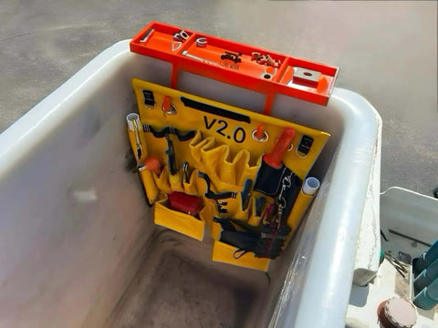 Glove Friendly Utility Rack Tray With Raised Center For Small Parts Heavy Duty Polymer Bucket Organizer For Lineman Buckets