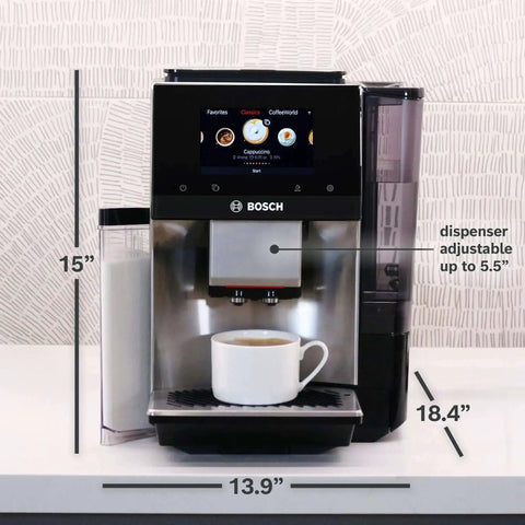 Double Cup Barista Style Home Fully Automatic Coffee Machine With 36 Drink Presets And Touchscreen Controls For Latte Macchiato Cappuccino Or Espresso Personalize Strength Size Milk Ratio And Aroma Large Bean Hopper Easy Clean Stainless Steel