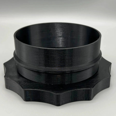 Front view of 4 Inch Magnetic Dust Collector Port Quick Disconnect Fitting for MagDuct Systems with Neodymium Magnets
