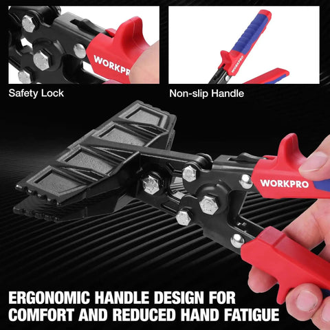 Close-up of Six Inch Hand Seamer Tool with ergonomic grip and smooth jaw.
